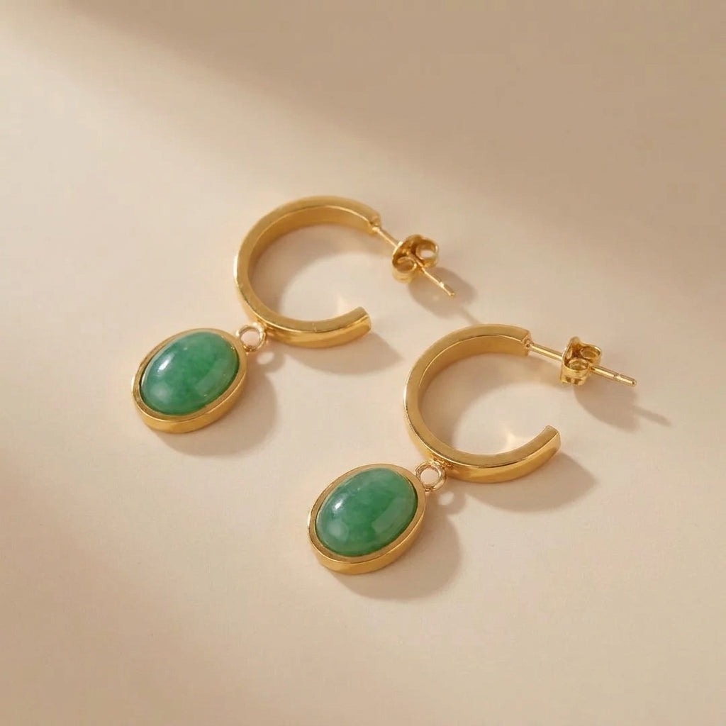 Boucles d'Oreilles Aventurine "Luxe Vert" @main