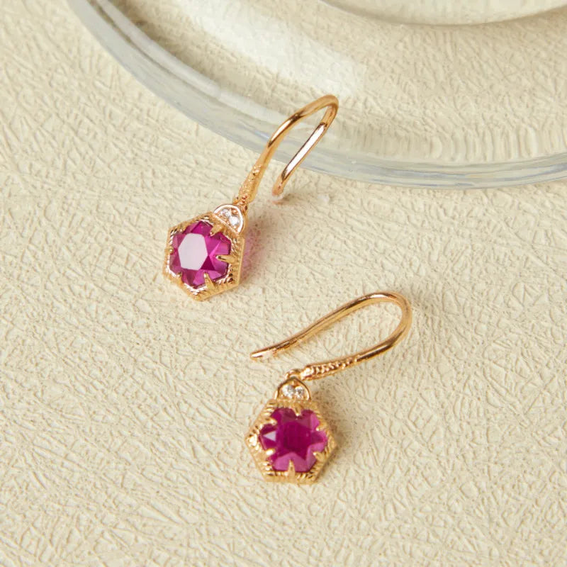 Carnelian Earrings "Vitality Charm" Gold-Plated Silver