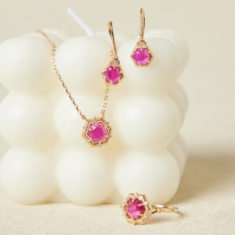 Carnelian Earrings "Vitality Charm" Gold-Plated Silver