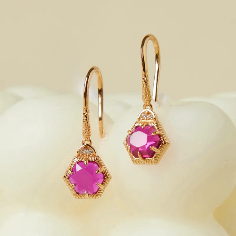 Carnelian Earrings "Vitality Charm" Gold-Plated Silver