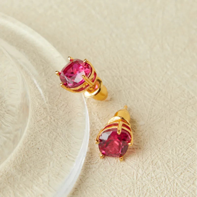 Carnelian Earrings "Elegant Essence" Gold-Plated Silver