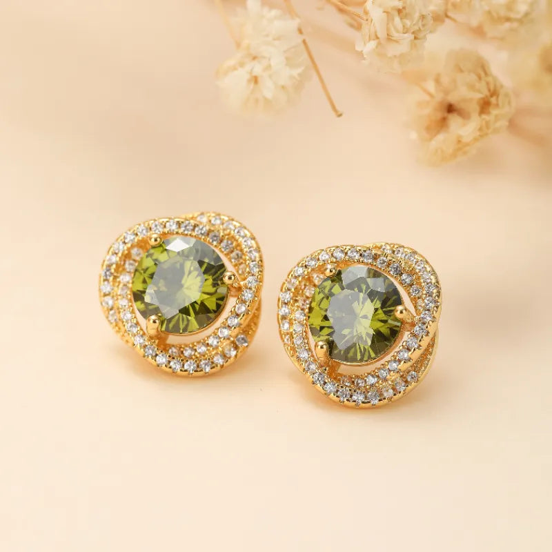 Peridot Ohrringe "Zeitlose Eleganz" Gold