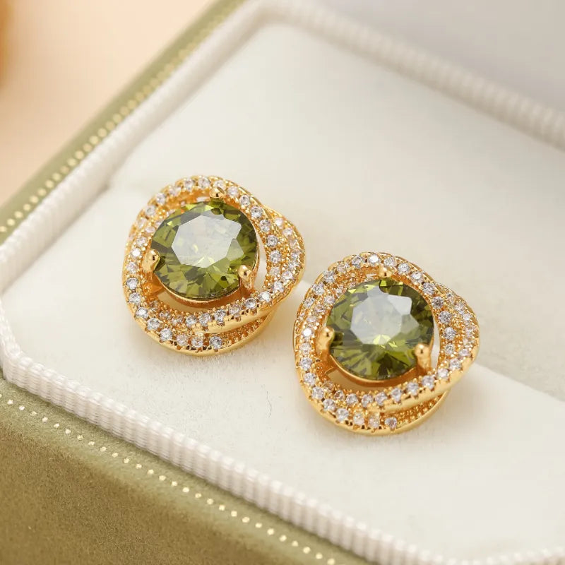 Peridot Ohrringe "Zeitlose Eleganz" Gold