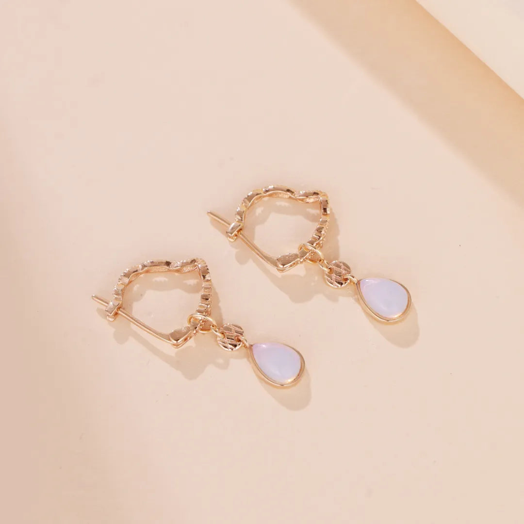 Opal Earrings "Serenity" Gold-Plated Silver