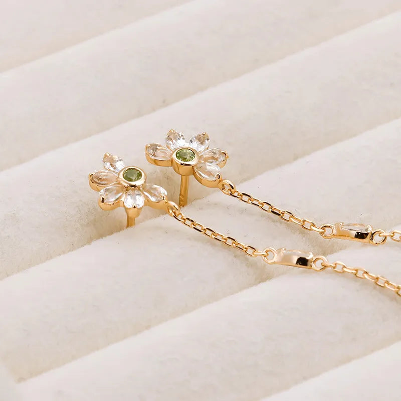 Peridot Ohrringe "Innere Gelassenheit" Vergoldet Silber