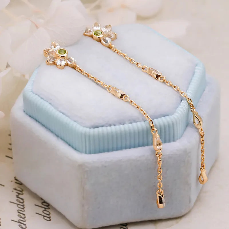 Peridot Ohrringe "Innere Gelassenheit" Vergoldet Silber