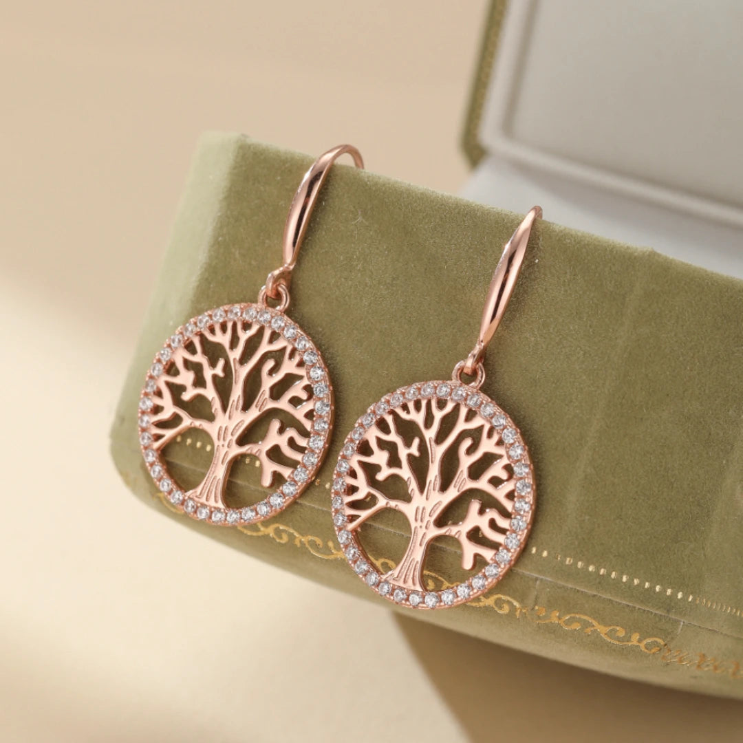 Earrings Tree of Life "Roots of Shine" Gold Silver