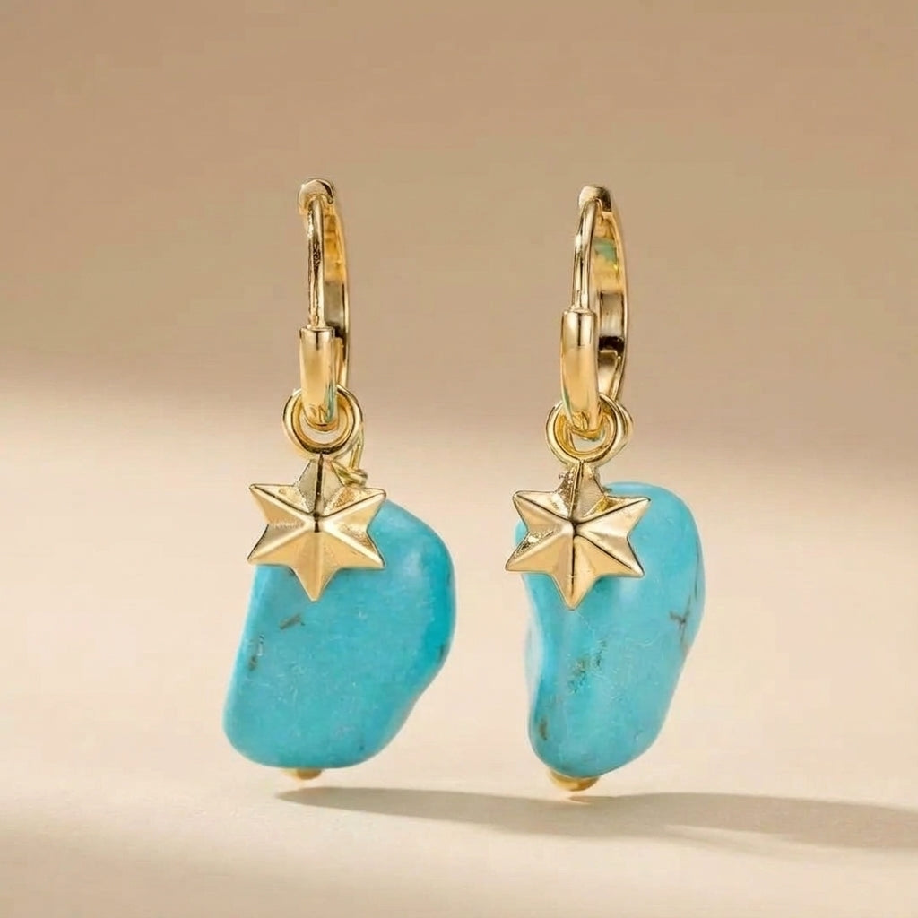 Boucles d'Oreilles Turquoise "Fraîcheur Céleste" Argent @main