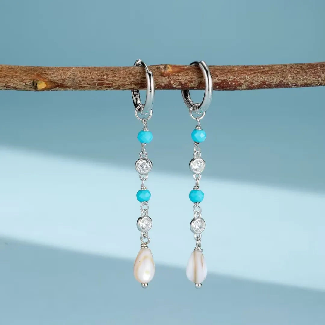 Ohrringe Türkis "Sanfter Wind" Silber
