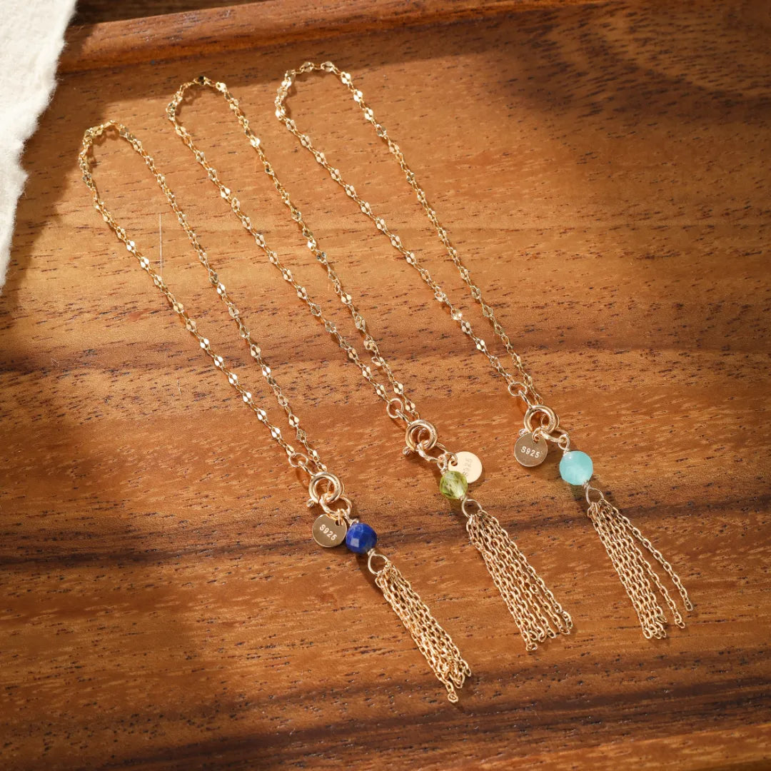 Amazonit Lapis Lazuli oder Peridot "Einzigartige Energie" Silber