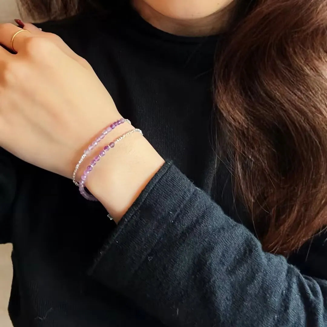 Amethystarmband "Zarte Flieder" Silber