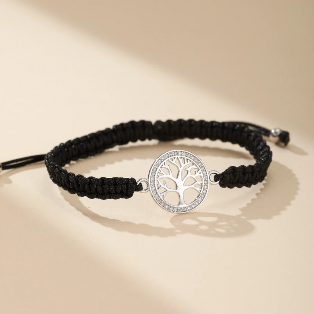 Armband Lebensbaum "Mitternachtszauber" Silber