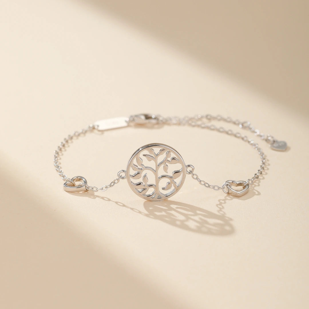 Tree of Life Bracelet "Heart to Heart" Silver