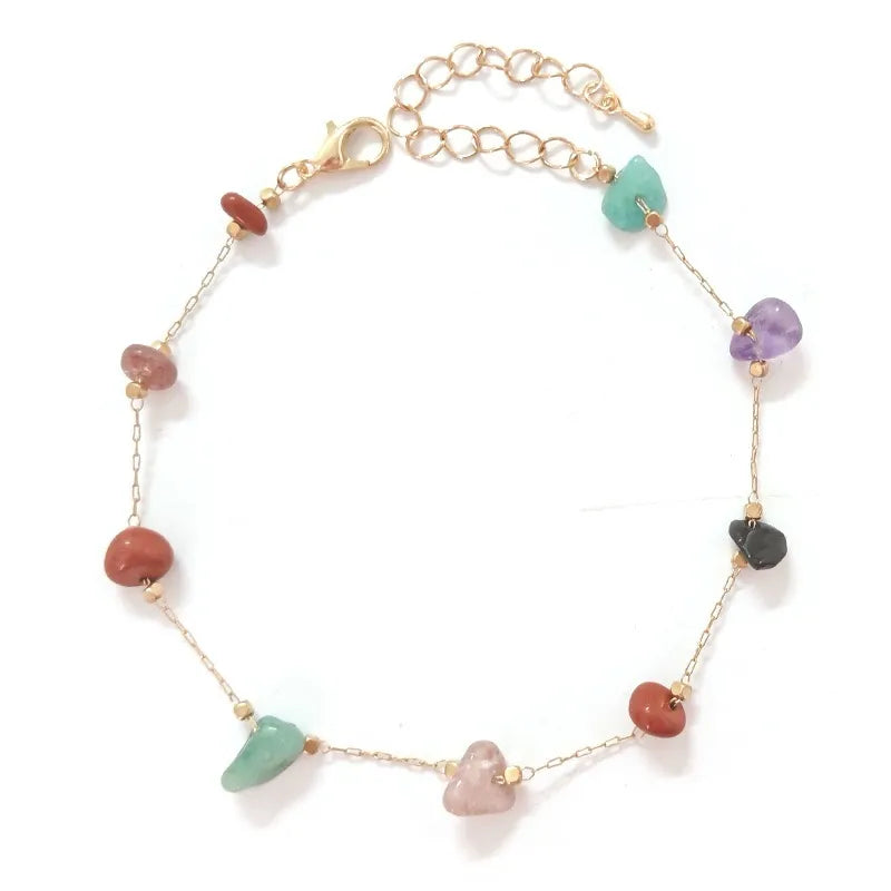 Agate Anklet "Natural Essence"