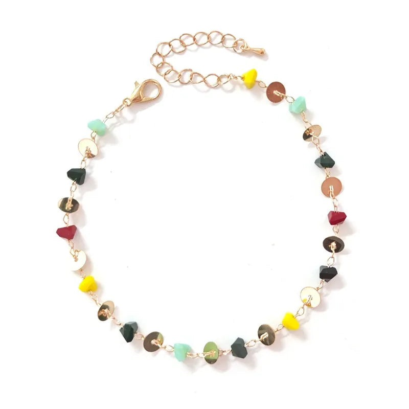 Agate Anklet "Natural Essence"