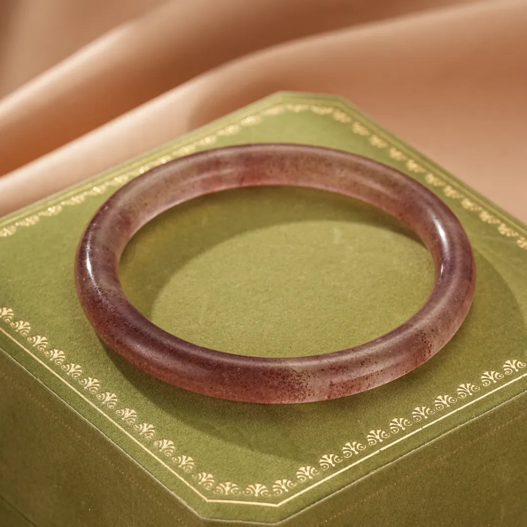 Armband aus Quarz Erdbeere "Fröhliche Liebe"