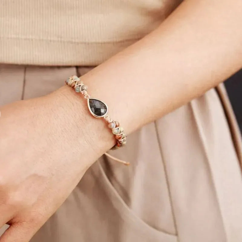 Armband Labradorit und Jaspis "Sanfte Klarheit"