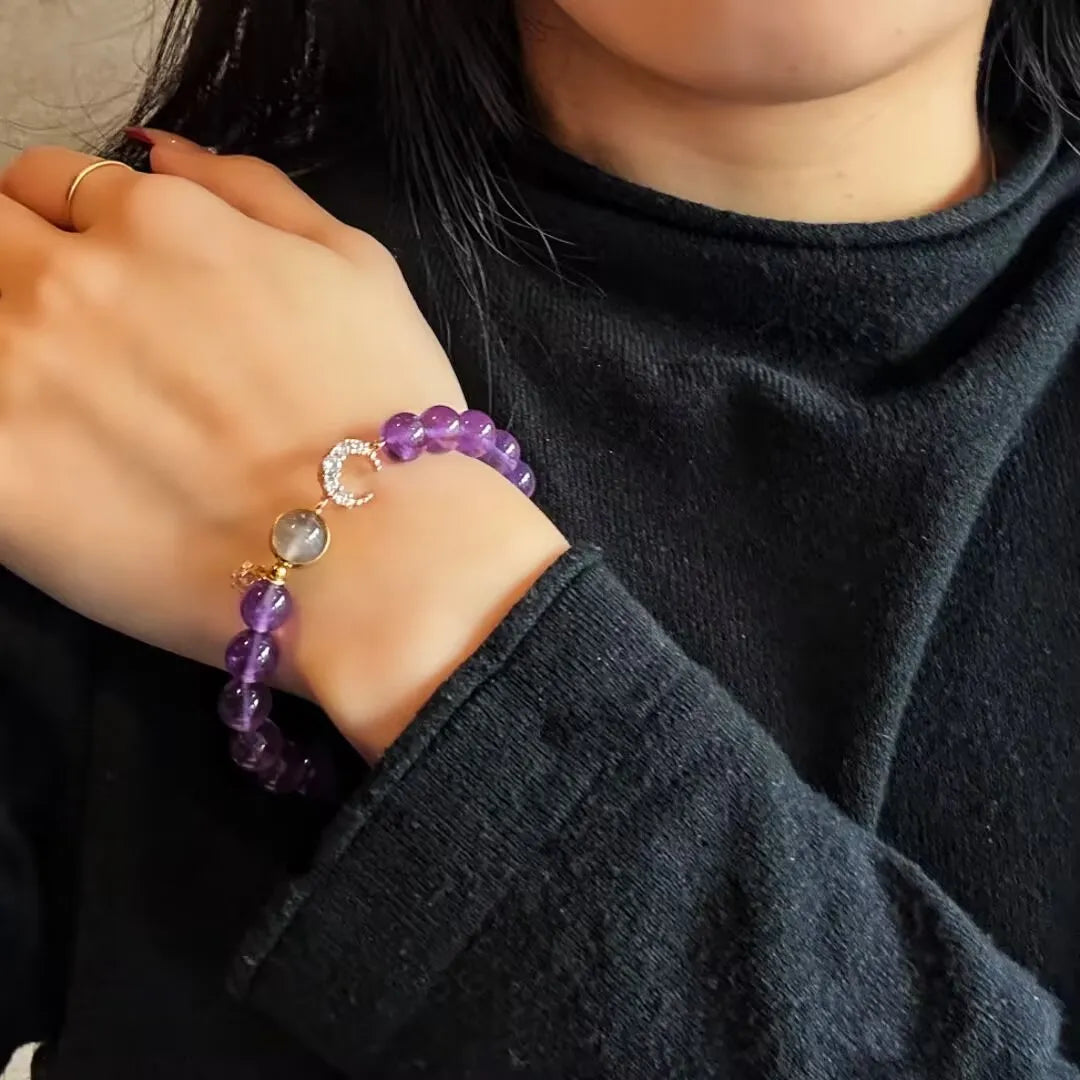 Amethyst- und Labradorit-Armband "Magische Nacht"