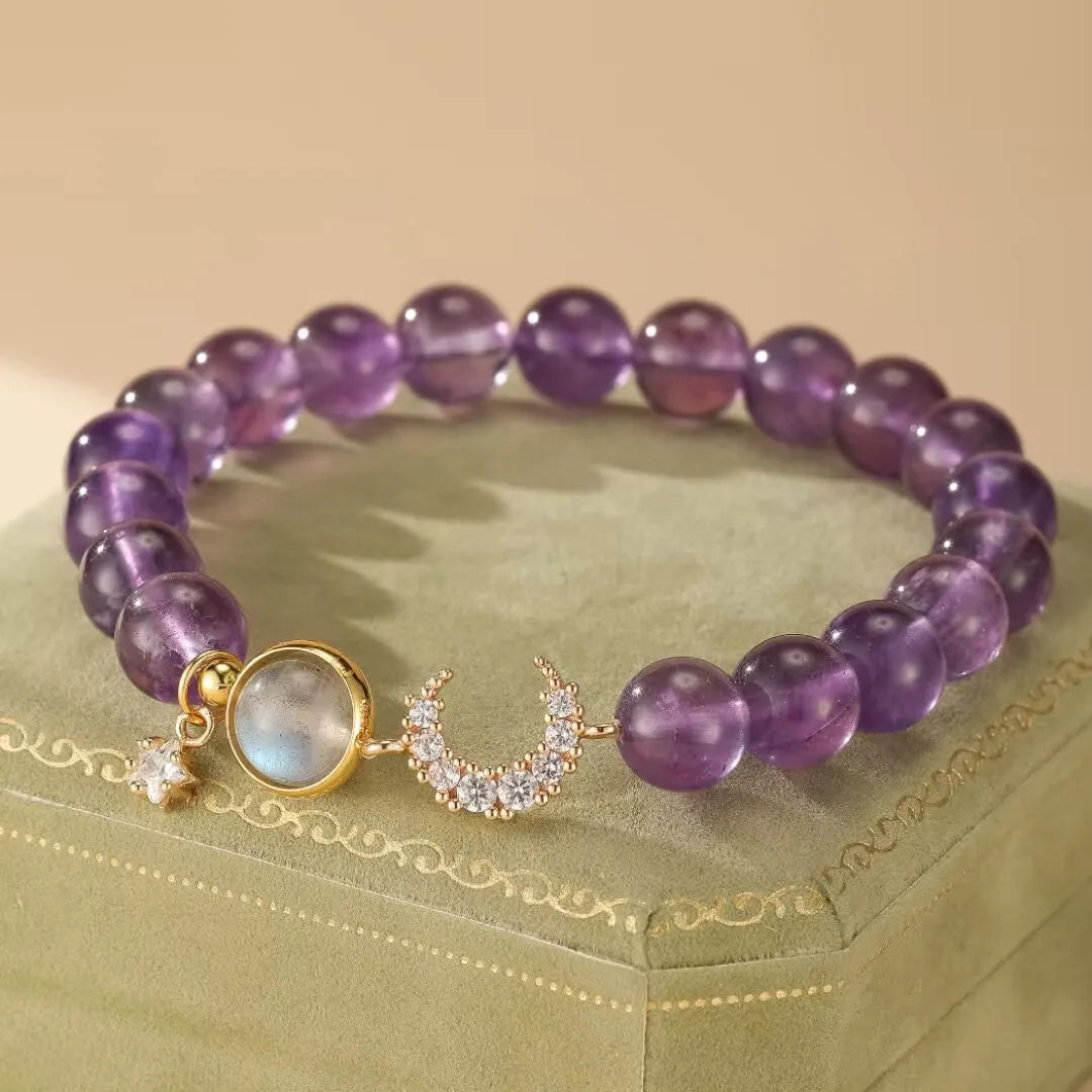Amethyst- und Labradorit-Armband "Magische Nacht"