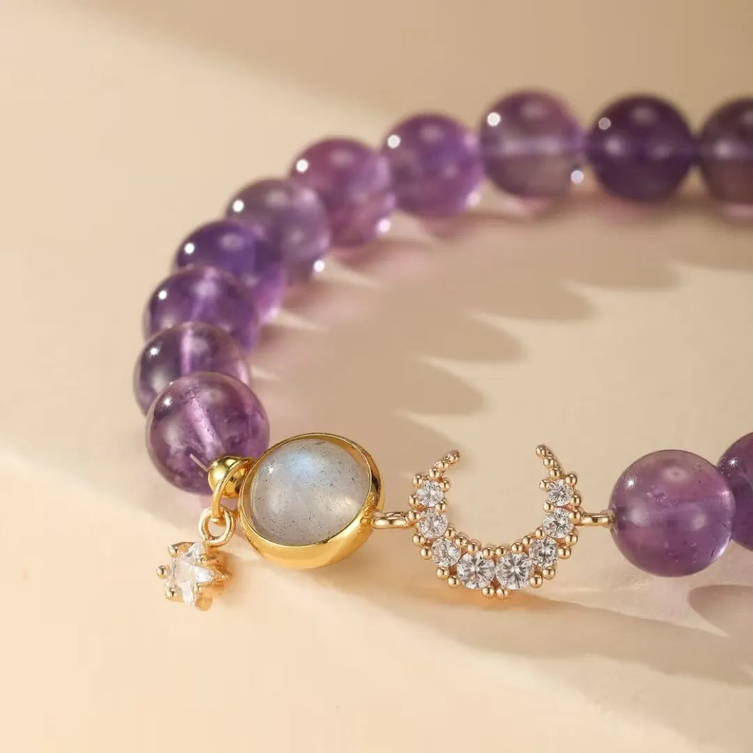 Amethyst- und Labradorit-Armband "Magische Nacht"