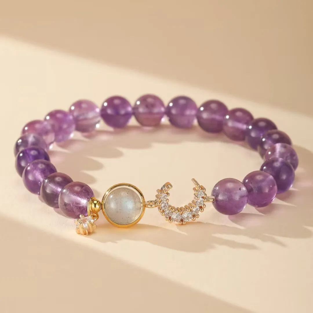 Amethyst- und Labradorit-Armband "Magische Nacht"