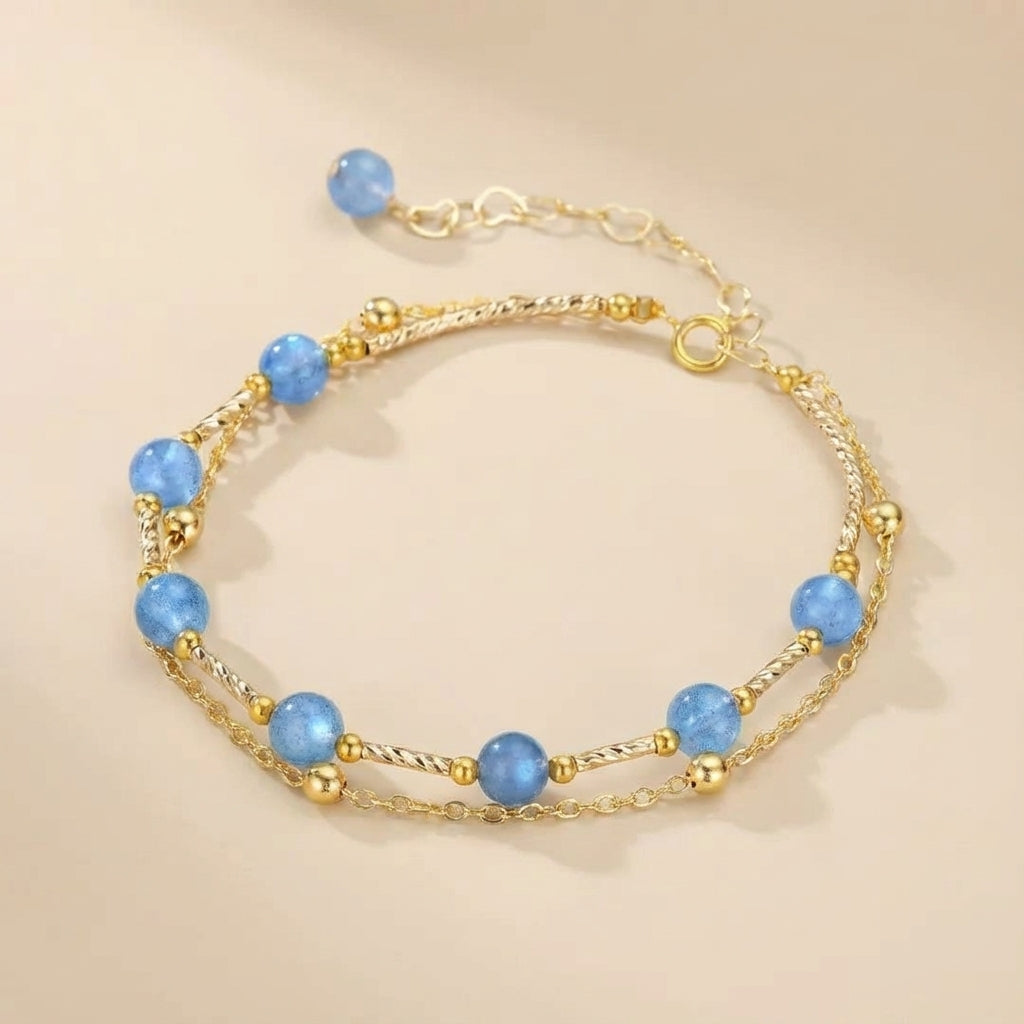 Labradorite Bracelet "Lunar Light" Gold