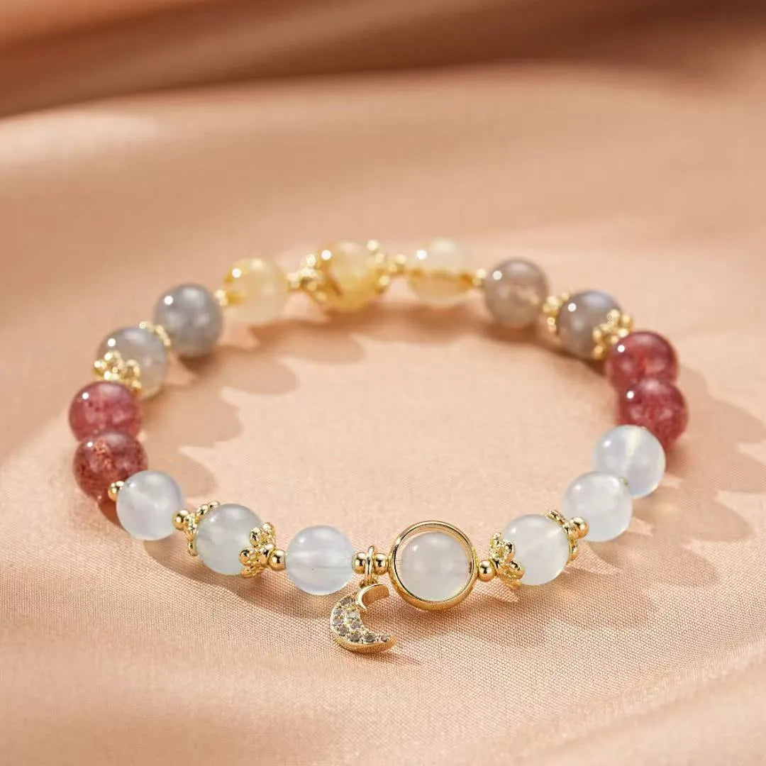 Armband Labradorit und Aquamarin "Poetische Sanftheit"