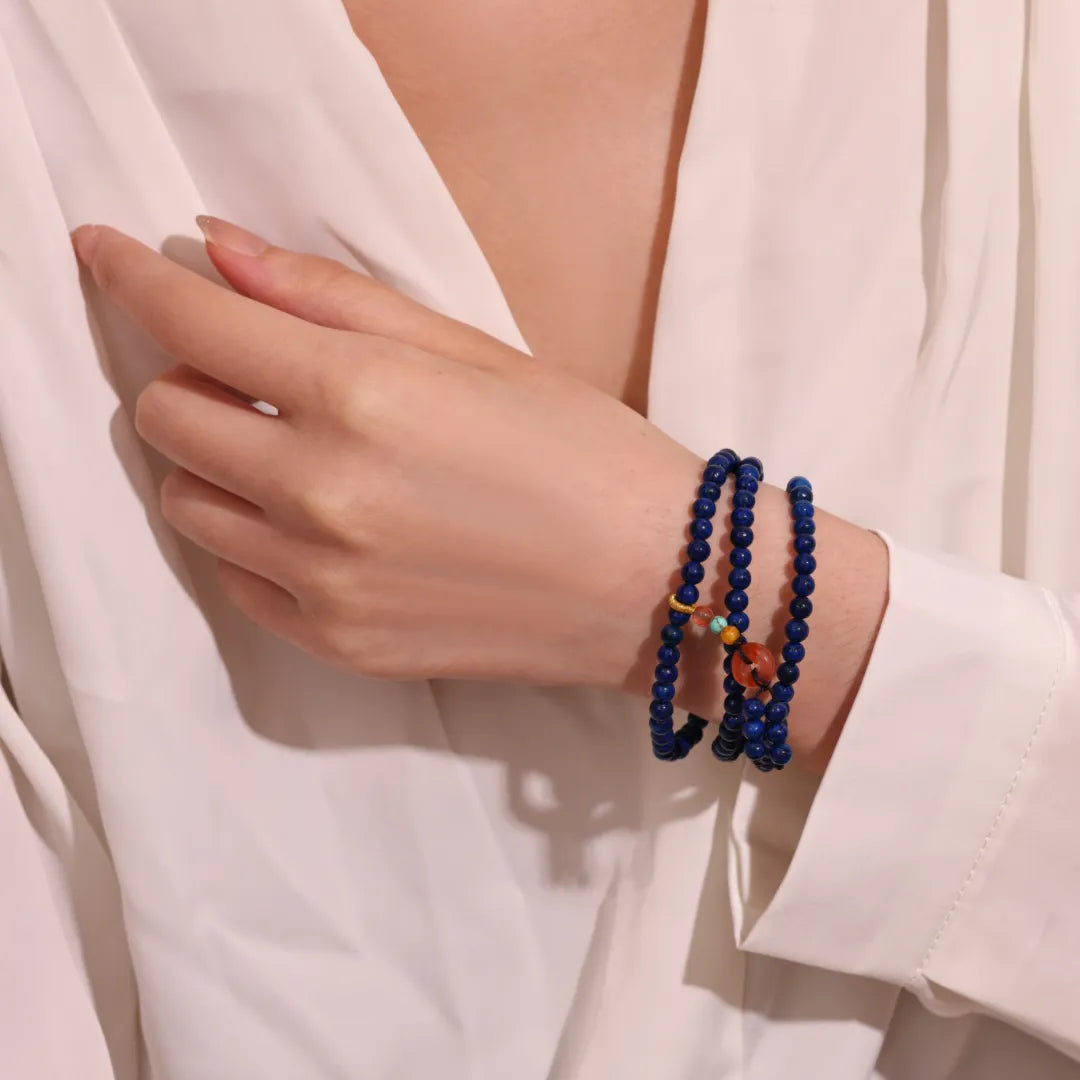 Armband Mâlâ Lapislazuli "Intuitive Reise"