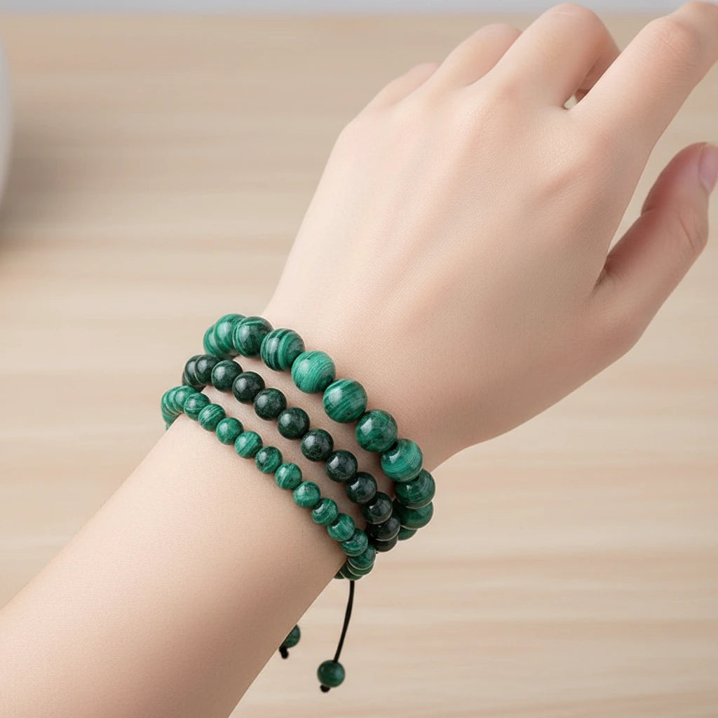 Bracelet Malachite "Harmonie Énergétique"
