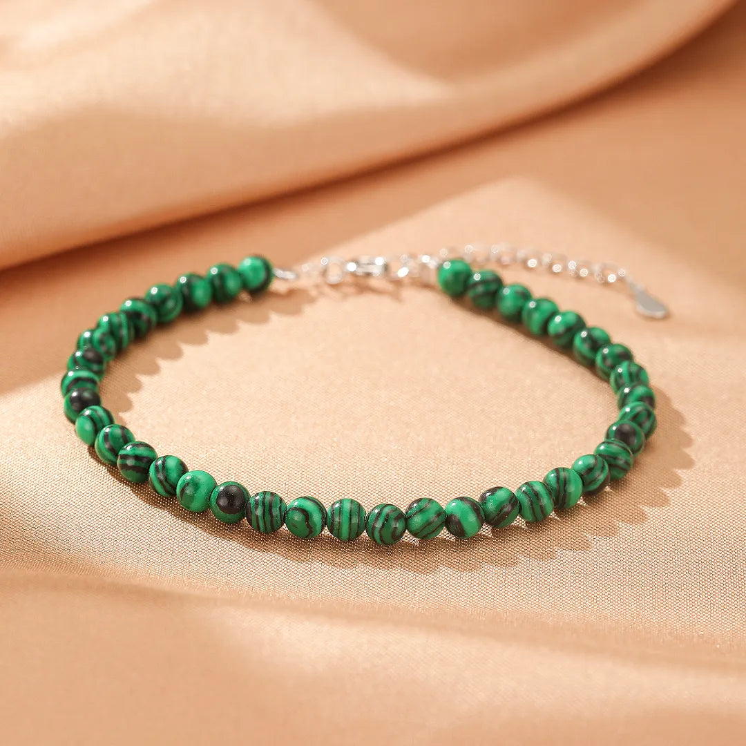 Bracelet Malachite "Veines d'Harmonie" Argent