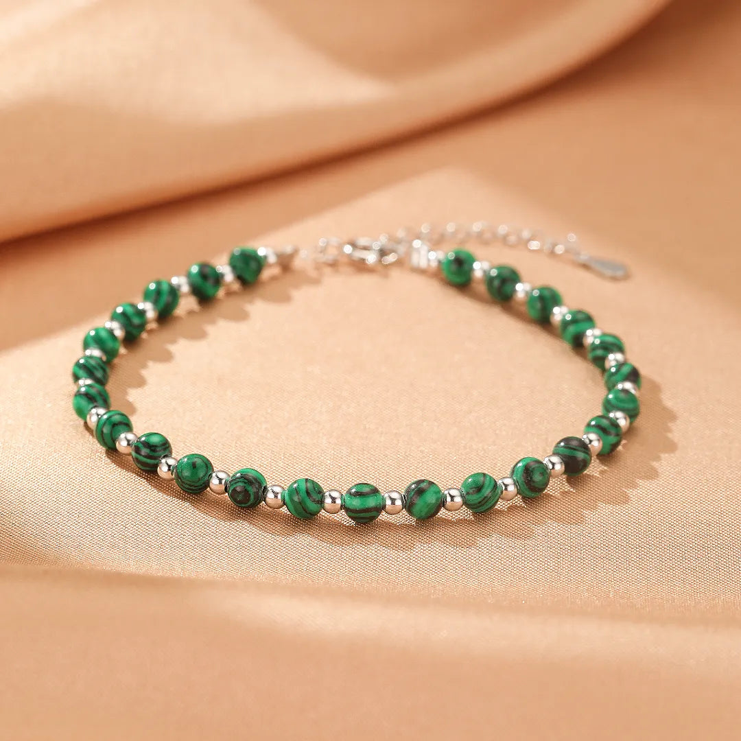 Bracelet Malachite "Veines d'Harmonie" Argent