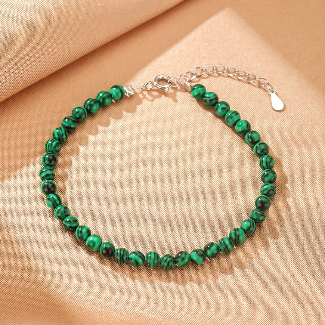 Bracelet Malachite "Veines d'Harmonie" Argent