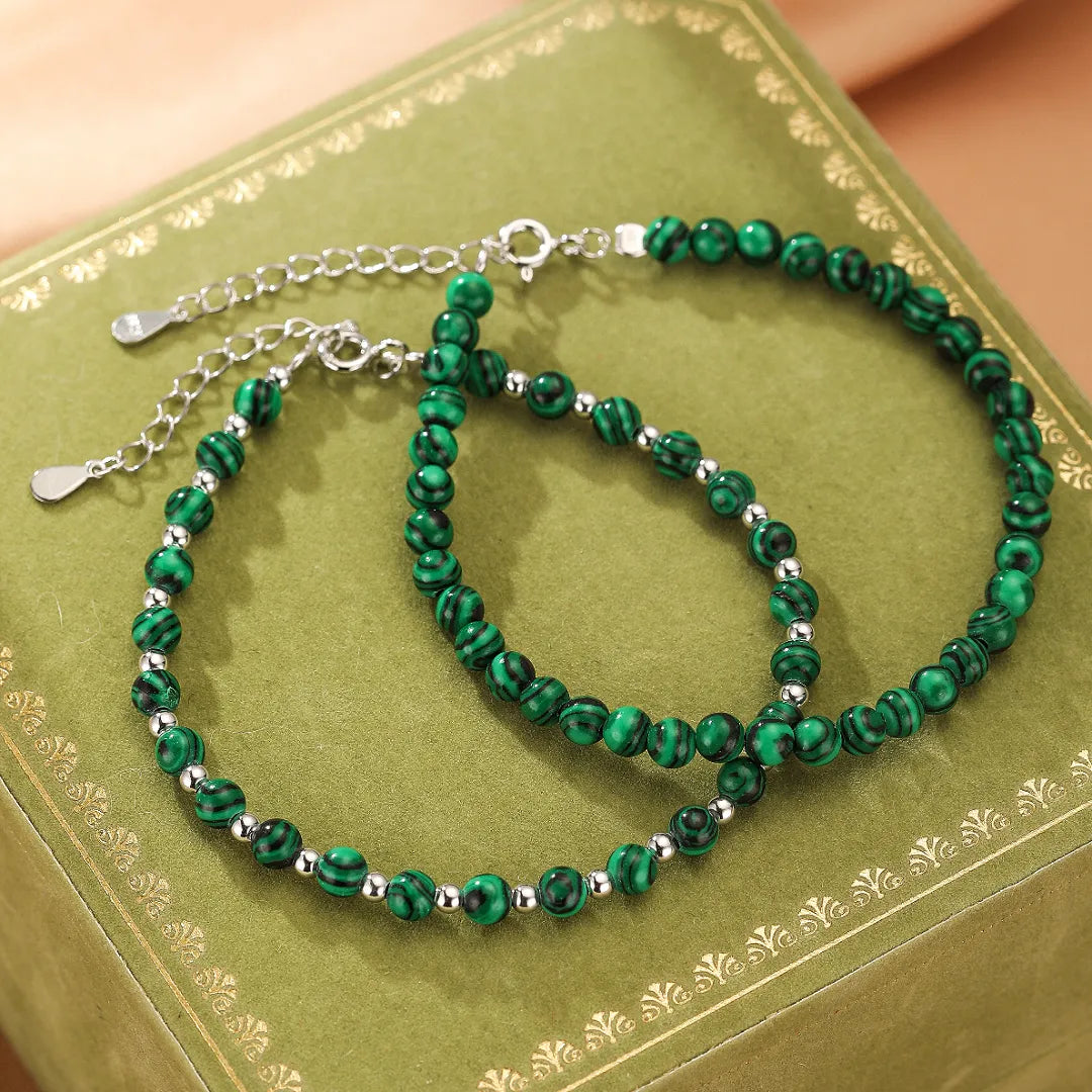 Bracelet Malachite "Veines d'Harmonie" Argent