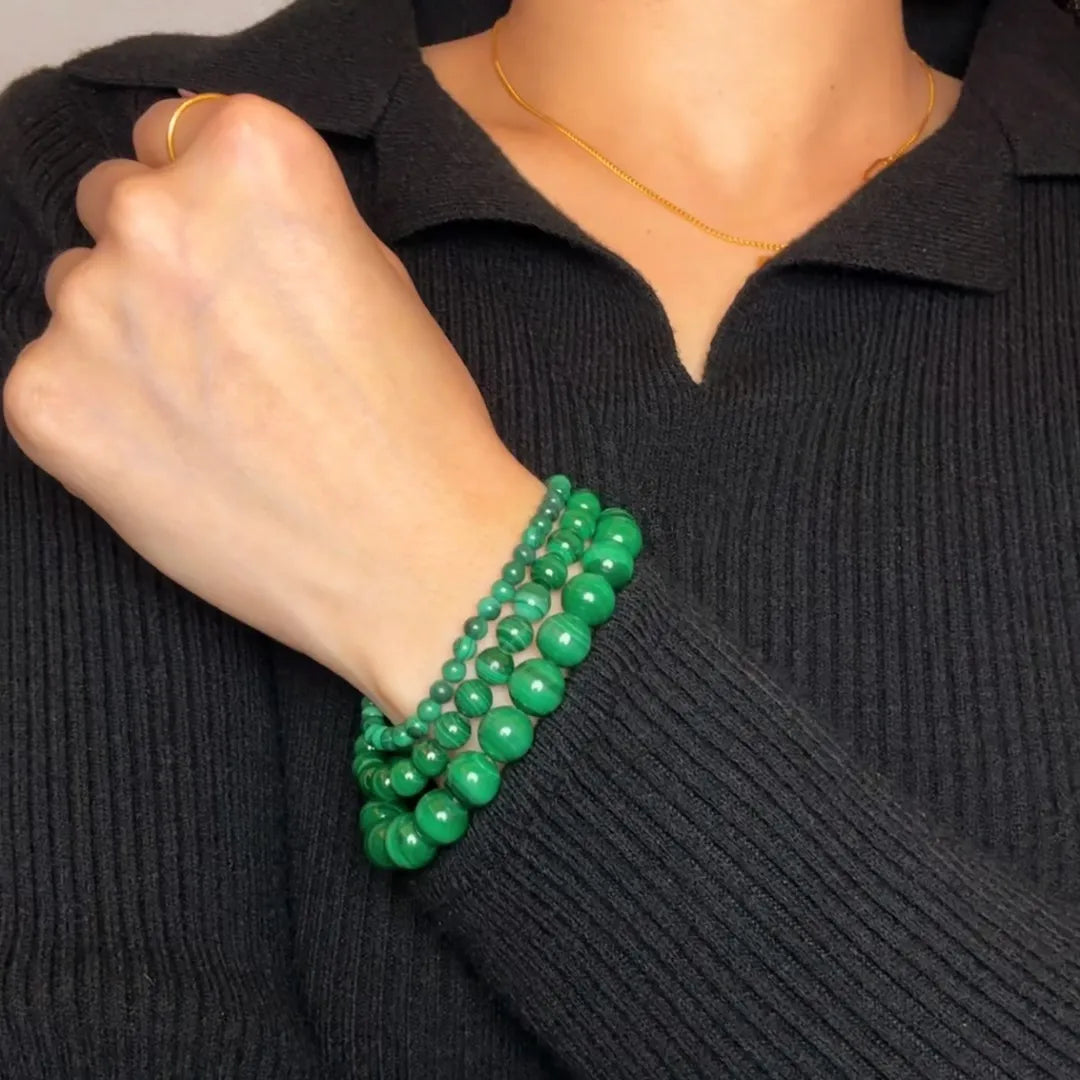Bracelet Malachite "Veines Vertes"