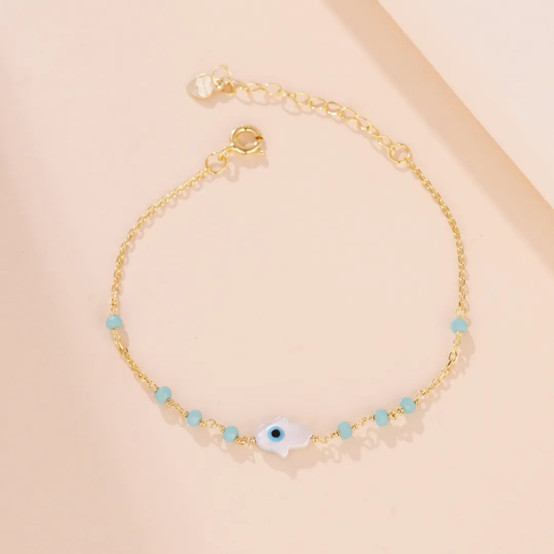 Armband Böses Auge "Himmlischer Charme" Silber Vergoldet Gold