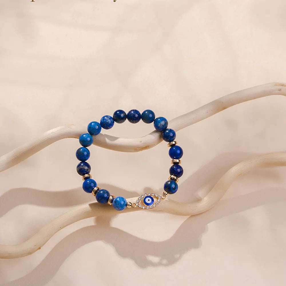 Pulsera Mal de Ojo Lapis Lazuli "Azul Sereno"