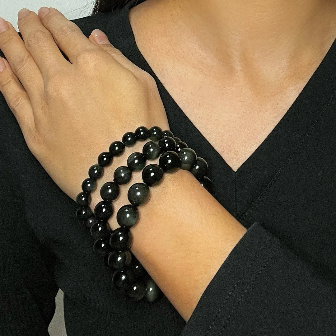 Bracelet Obsidienne Arc-en-Ciel "Profondeur Mystérieuse"