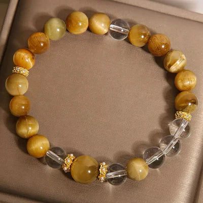 Tigerauge- und Bergkristallarmband "Lebensenergie"