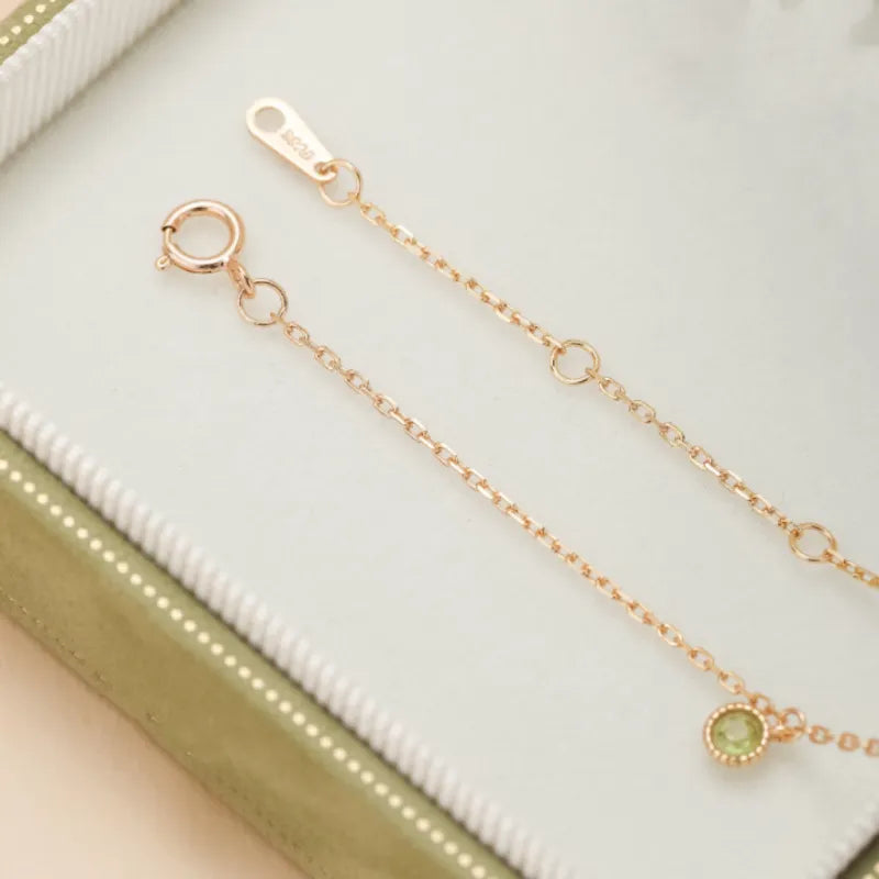 Bracelet Péridot "Douceur Élégante" Argent Doré Or