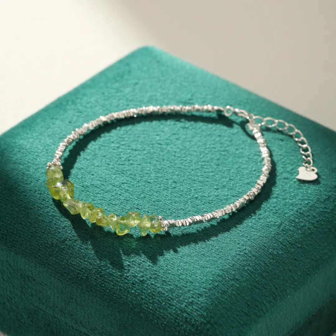 Peridot-Armband "Natürliche Grün" Silber