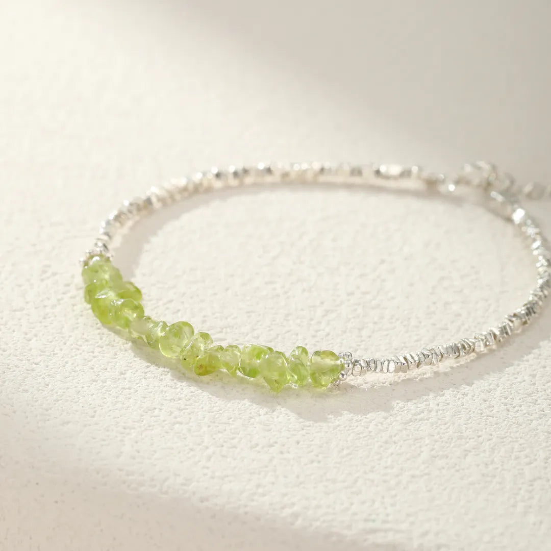 Peridot-Armband "Natürliche Grün" Silber