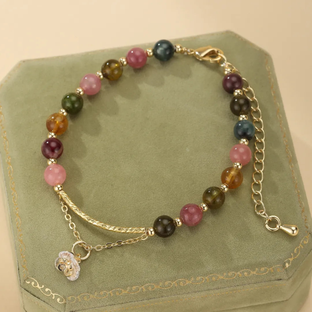Tourmaline Bracelet "Rose of Eternity" Gold