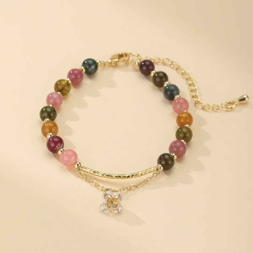 Tourmaline Bracelet "Rose of Eternity" Gold