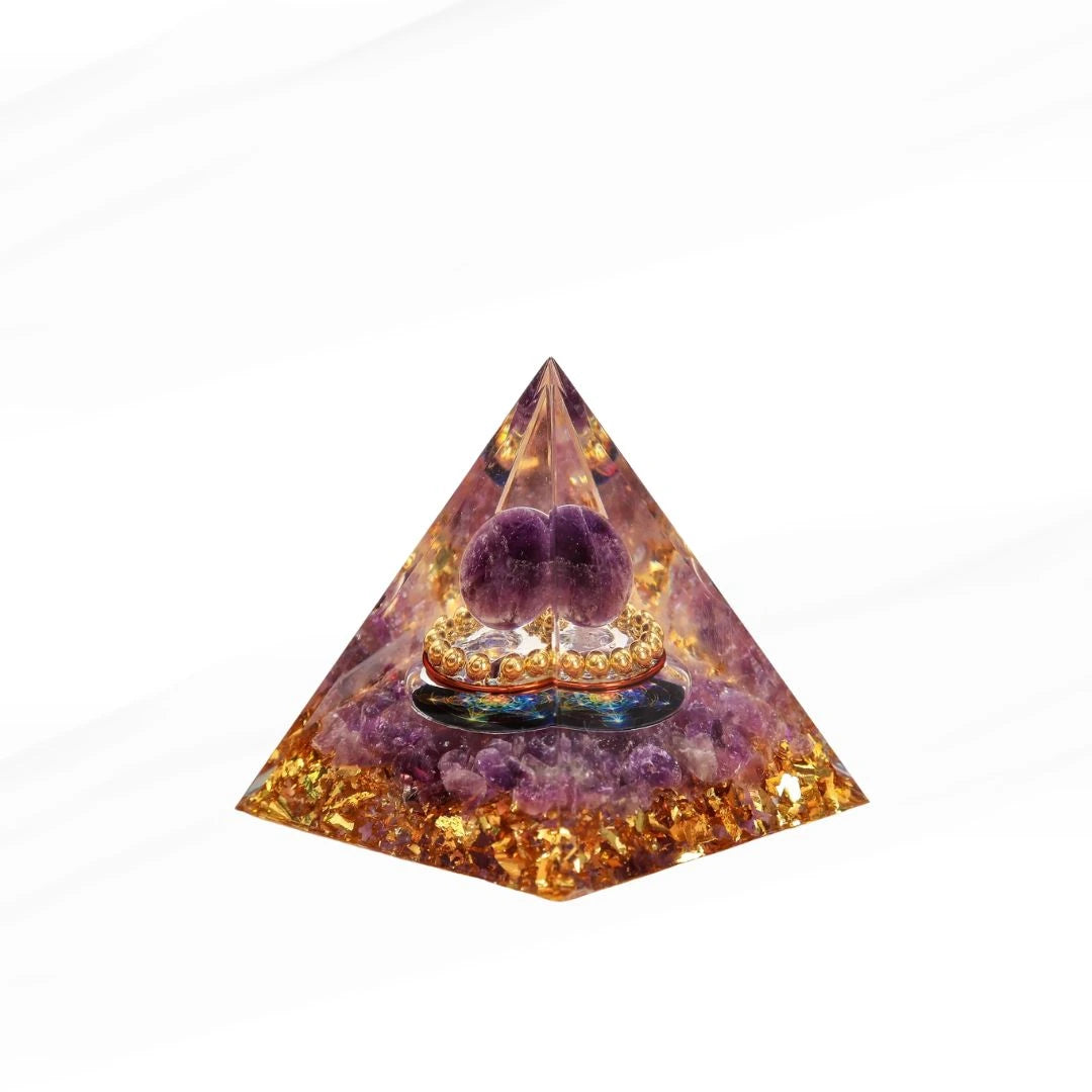 Klarheit des Geistes - Orgonit-Pyramide aus Amethyst