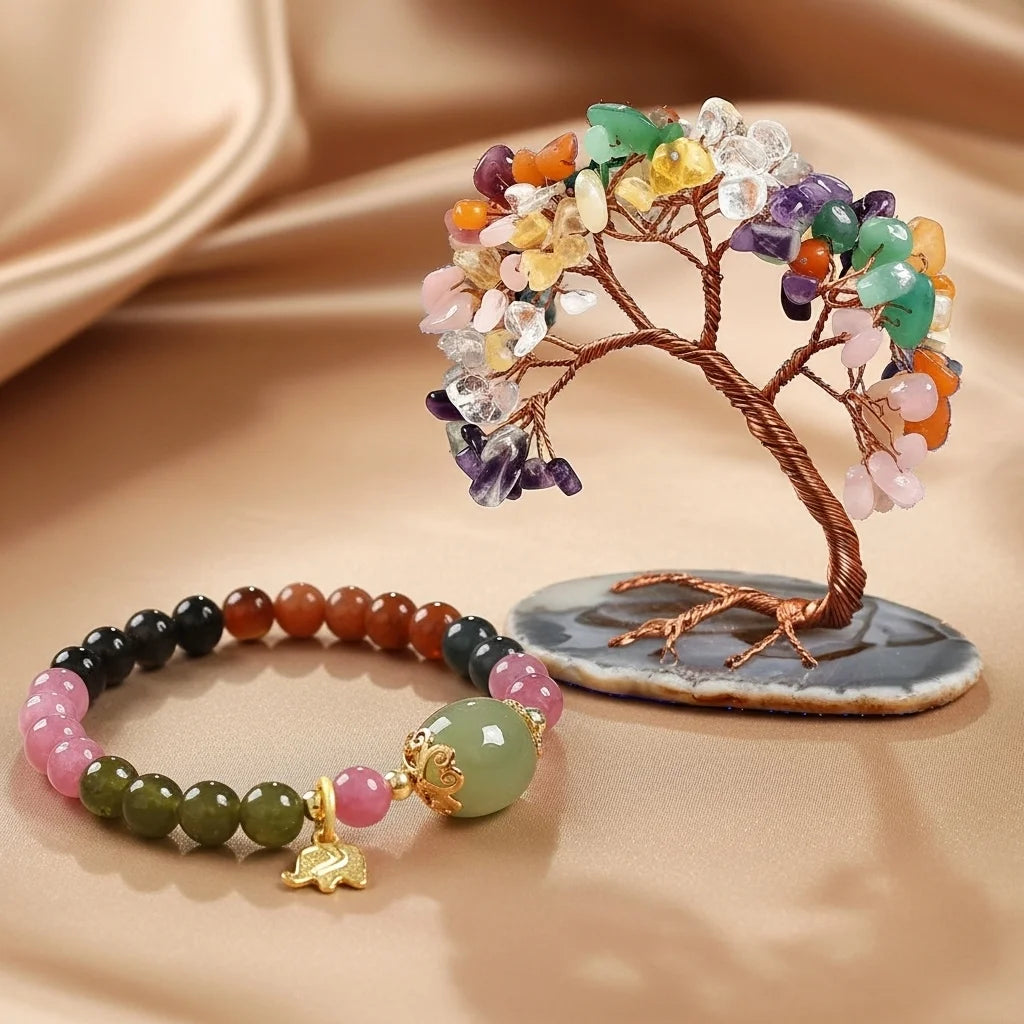 Harmonie - Gift Set 7 Chakra Stones, Tree of Life and Bracelet