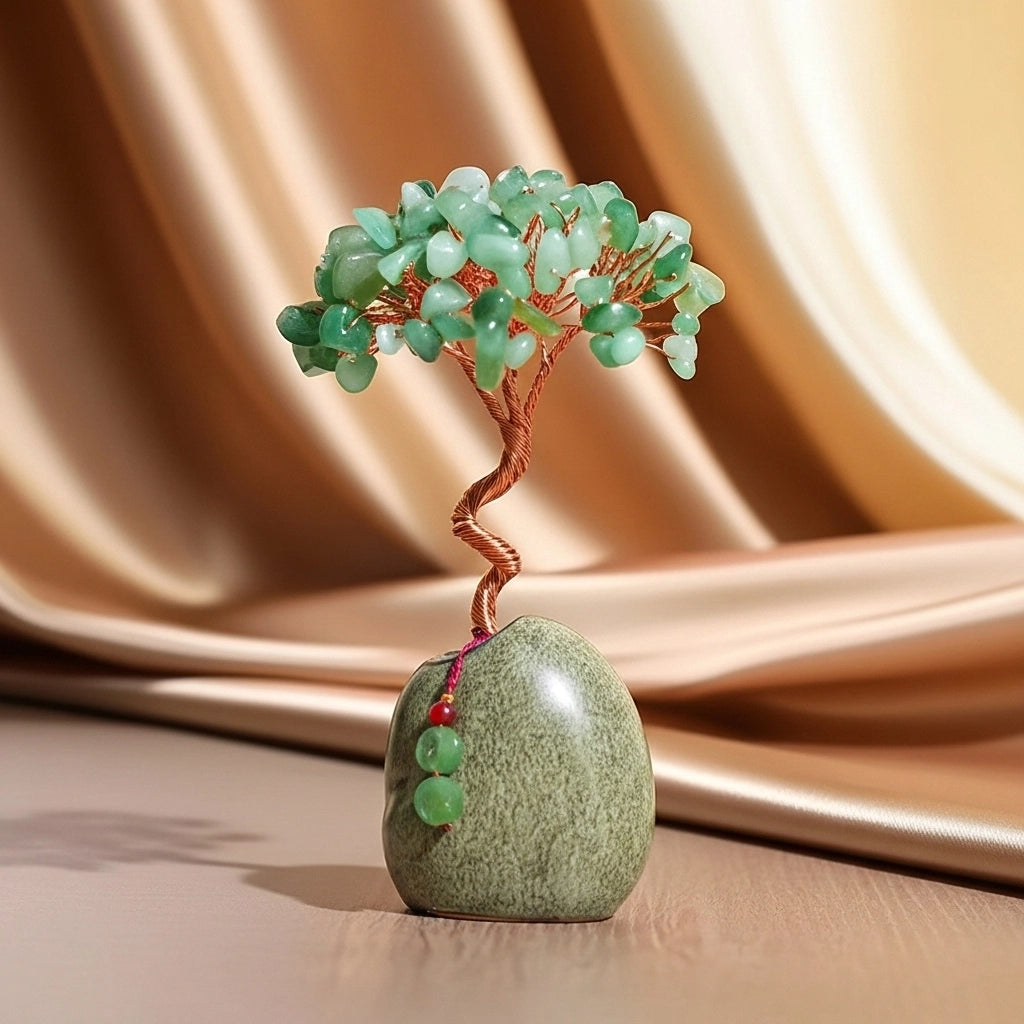 Confiance - Coffret Cadeau en Aventurine Verte, Arbre de Vie et Bracelet