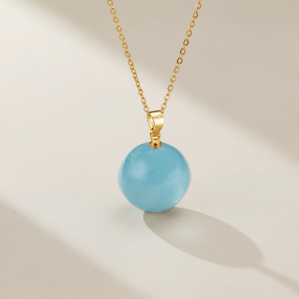 Aquamarine Necklace "Soft Light"