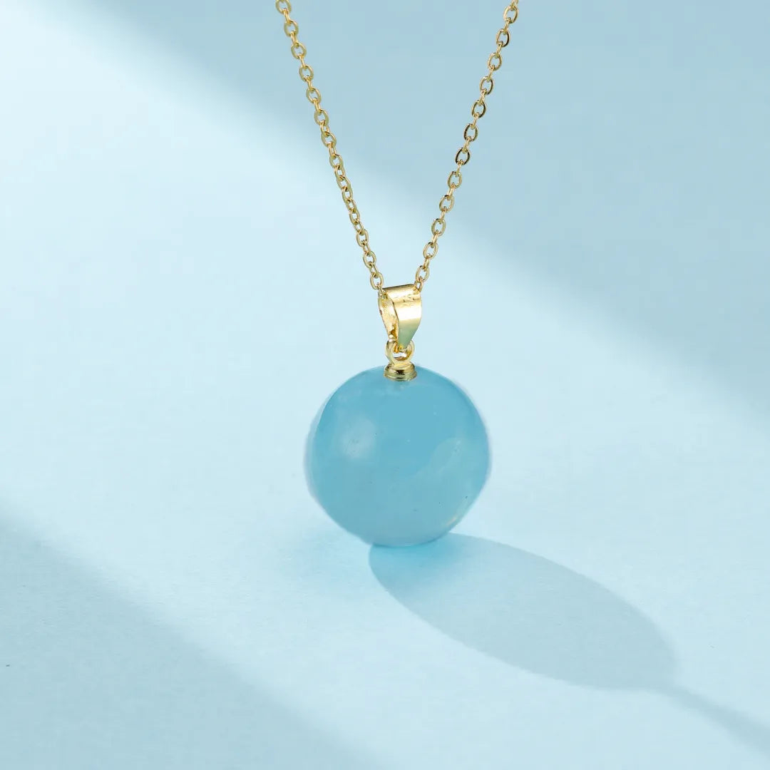 Aquamarine Necklace "Soft Light"
