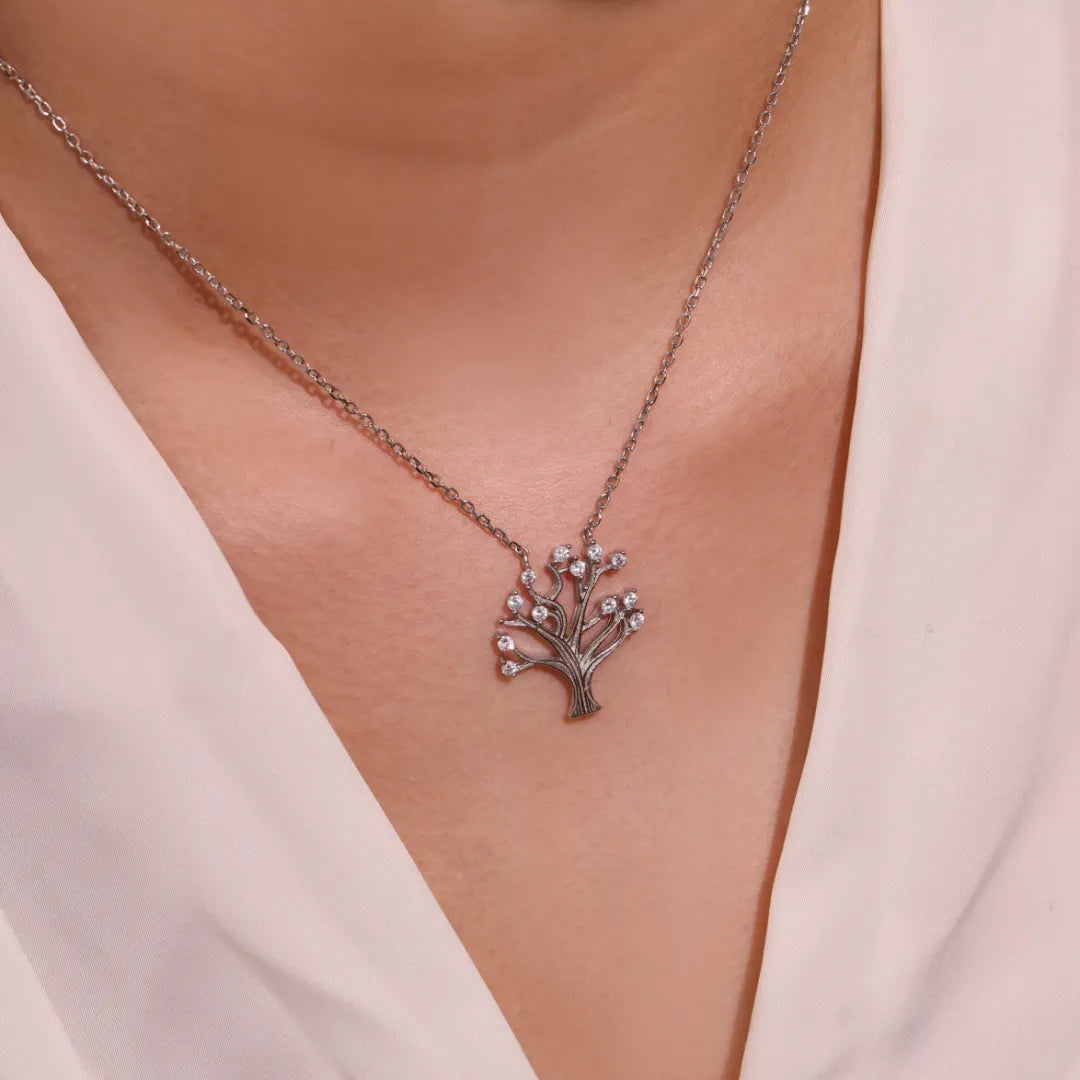 Tree of Life Necklace "Radiance of Rebirth" Silver