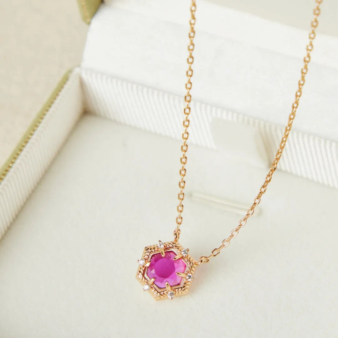 Carnelian Necklace "Vitality Charm" Gold-Plated Silver